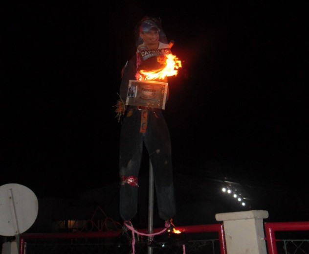 Hasta en la Gran Sabana, estado Bolívar, quemaron a Capriles. Foto: @Gransabana