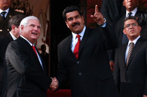 Las declaraciones de Maduro se produjeron luego de reunirse con Ricardo Martinelli, presidente de Panamá, quien visitó el palacio presidencial venezolano. Foto: Prensa Presidencial