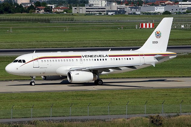 El Airbus A319-100CJ presidencial venezolano. Foto:  Luccio.errera vía Flickr