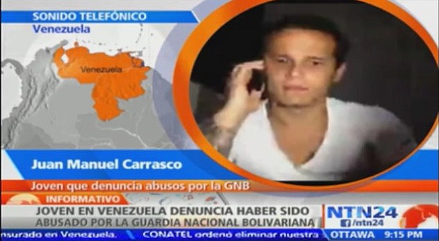 Carrasco denunció en medios internacionales una supuesta violación por parte de efectivos de la GNB.