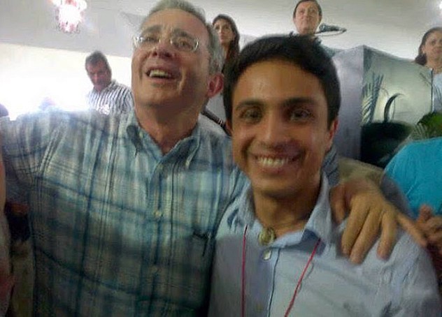 Alvaro Uribe con Lorent Enrique Gómez Saleh