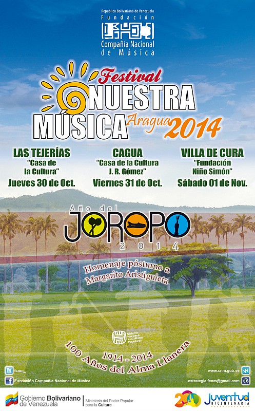 1. Afiche. Festival Nuestra Música - Aragua 2014