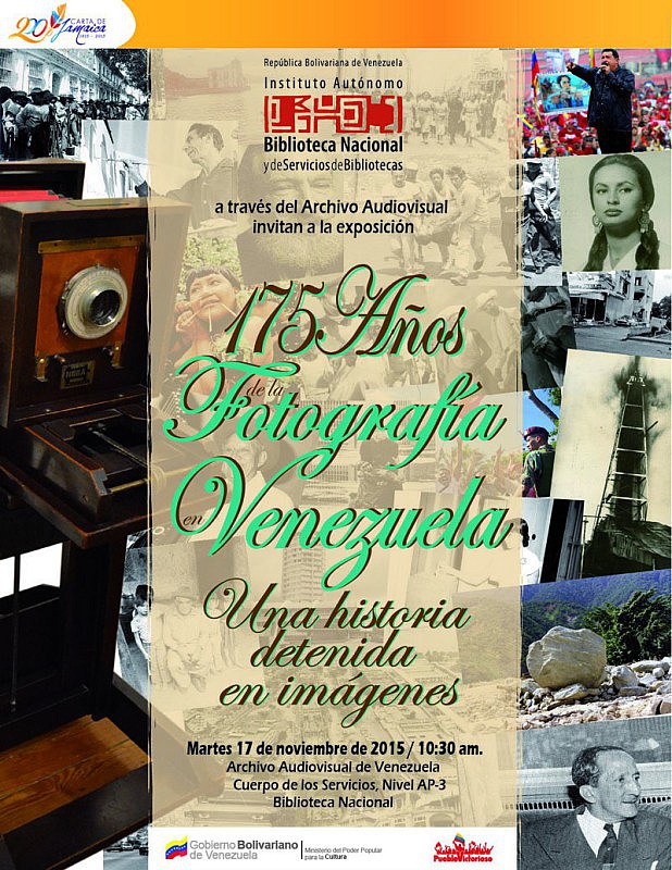 cartel exposicion 175 años de la fotografia en vzla