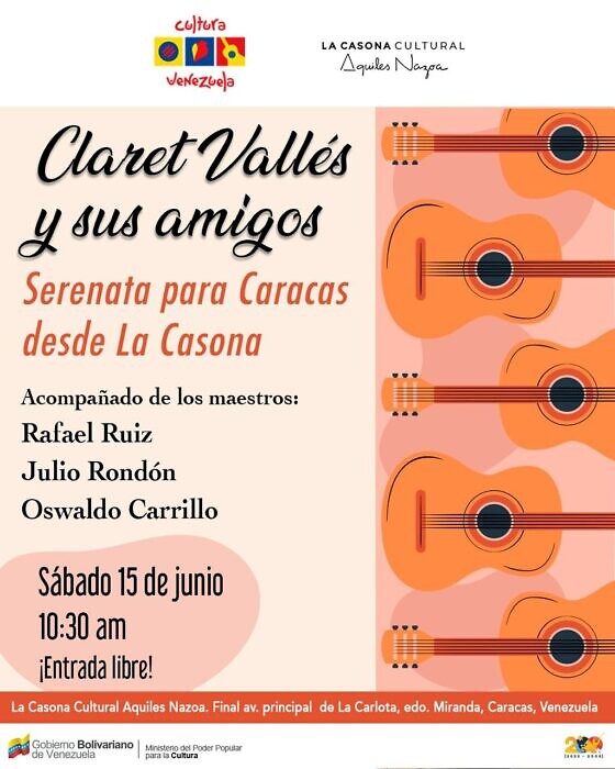 Claret Vallés y grandes de la guitarra clásica realizarán una Serenata