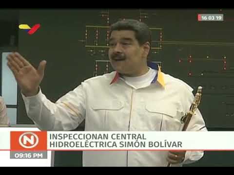 Maduro visita centrales eléctricas de Guri, Caruachi y Macagua y entrega espada del Libertador
