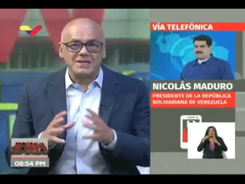 Nicolás Maduro este 5 abril 2020 en &quot;TV Foro&quot; con William Castillo, Jorge Rodríguez y Freddy Ñáñez