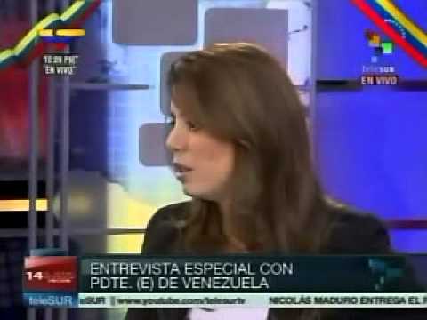 Nicolás Maduro entrevistado en Telesur este 11 de marzo de 2013