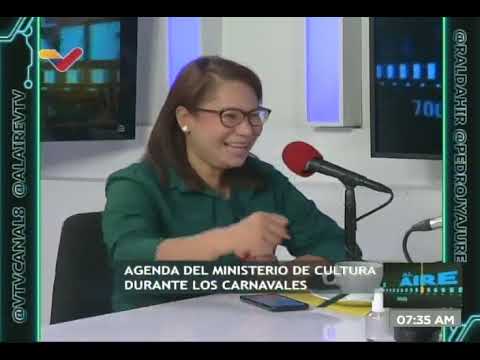 Viceministra Karen Millán sobre actividades de carnaval del Ministerio de Cultura, 24 febrero 2022