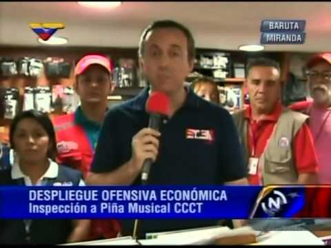 Ministro Fidel Barbarito e Indepabis fiscalizan tienda La Piña Musical en el CCCT