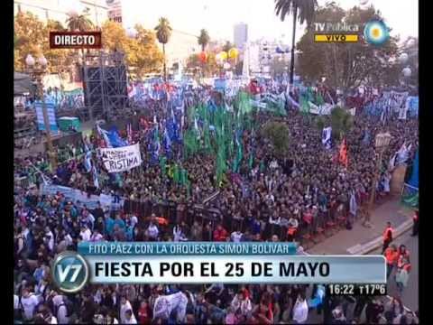 Visión 7: 25 de Mayo: Fiesta popular: Fito Páez y la Orquesta &quot;Simón Bolívar&quot;
