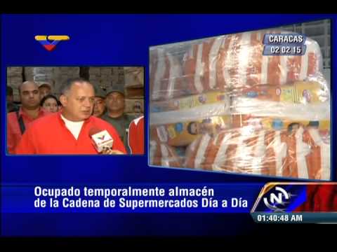 Mil toneladas de Harina PAN y productos Polar halla Diosdado Cabello en supermercados Día a Día