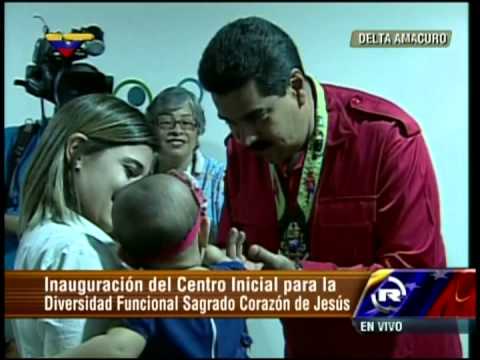 Niño en Delta Amacuro canta de forma hermosa al inaugurar Maduro Centro Diversidad Funcional