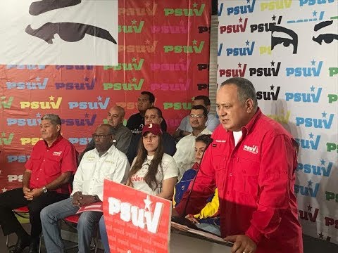 Diosdado Cabello en rueda de prensa del PSUV, 2 julio 2018