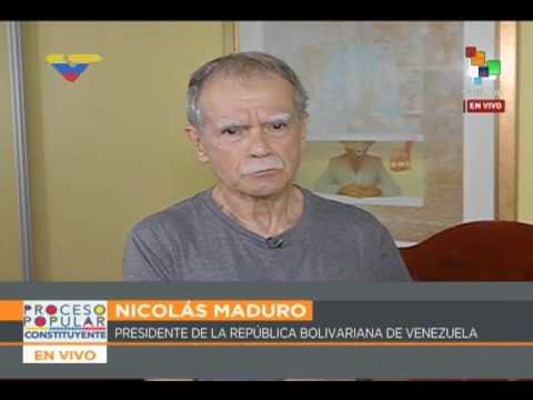 Oscar López Rivera en contacto telefónico con Nicolás Maduro por Telesur