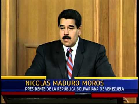 Cadena del Presidente Nicolás Maduro recibiendo el Plan de la Patria, convertido en Ley