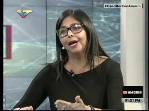 Delcy Rodríguez, canciller venezolana, en el programa Con Amorín (completo)