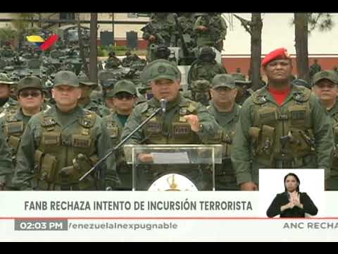 Ministro de Defensa de Venezuela lee comunicado ante intento de incursión paramilitar en La Guaira