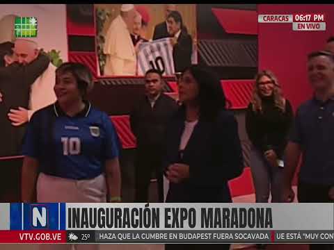 Inauguran exposición &quot;Diego Vive&quot; dedicada a Maradona en la Galería de Arte Nacional de Caracas