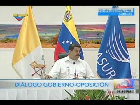 Inicia diálogo Gobierno-MUD en Museo Alejandro Otero, palabras de Maduro y Claudio María Celli
