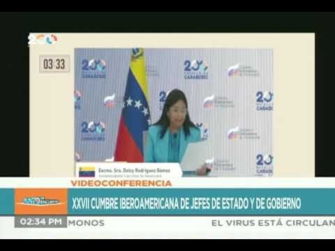 Delcy Rodríguez en la XXVII Cumbre Iberoamericana de Jefes de Estado y de Gobierno