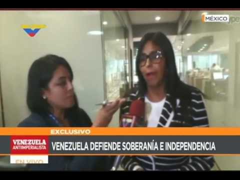 Delcy Rodríguez desde Cancún: Venezuela presentó 10 resoluciones ante Asamblea General de OEA