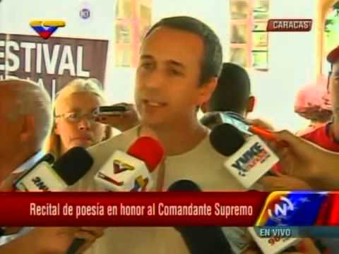 Ministro Fidel Barbarito desde el Cuartel de la Montaña en recital de poesía para Chávez