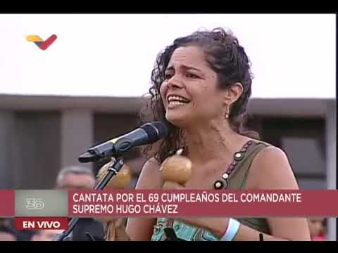 Realizaron Cantata Popular al cumplirse 69 años del nacimiento de Hugo Chávez