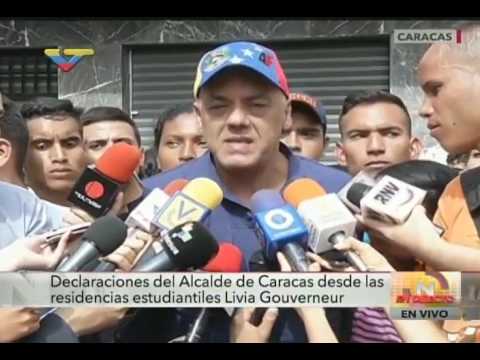 Jorge Rodríguez denuncia graves daños en residencias Livia Gouverneur por opositores violentos