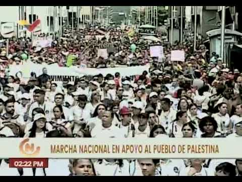 Marcha por Palestina en Caracas, organizada por el PSUV, 26 octubre 2023