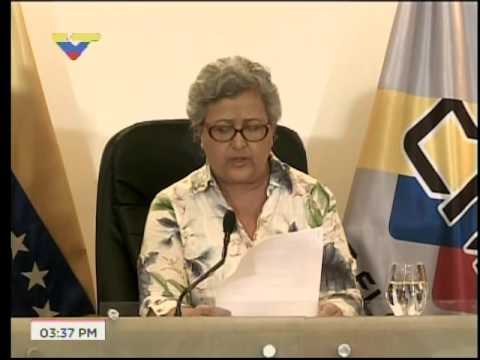 Tibisay Lucena (CNE Venezuela) respondió a acusaciones de SmartMatic sobre fraude el 30-J