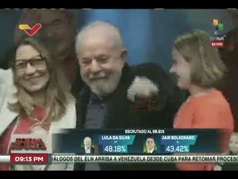 Lula Da Silva tras vencer en elecciones del 2 de octubre y pasar a segunda vuelta contra Bolsonaro