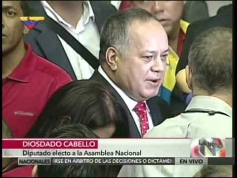 Declaraciones de diputado Diosdado Cabello minutos antes de instalarse nueva Asamblea Nacional 2016