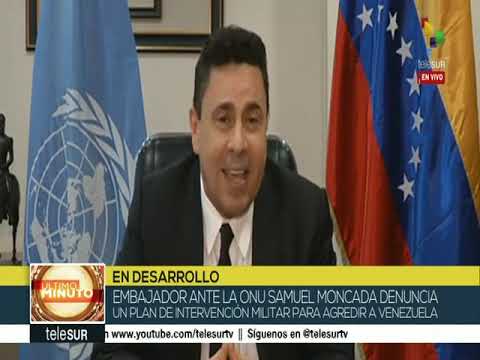 Samuel Moncada entrevistado en Telesur: Propone conferencia internacional contra agresiones de EEUU