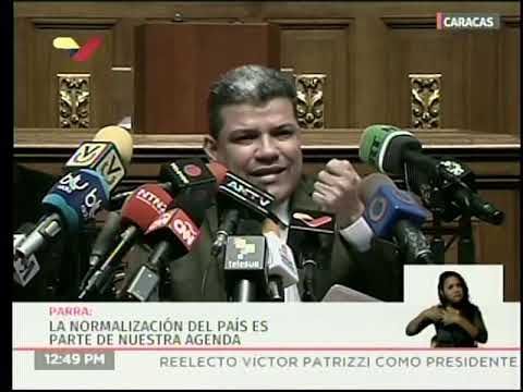 Luis Parra, presidente de la Asamblea Nacional de Venezuela: rueda de prensa el 6 enero 2020