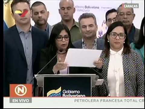 Vicepresidenta Delcy Rodríguez, rueda de prensa completa el 12 febrero 2019