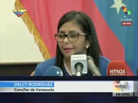 Rueda de prensa de Delcy Rodríguez tras su intervención en la OEA, 5 abril 2017
