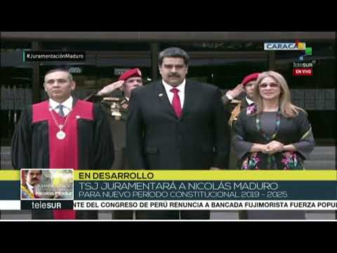 Así fue recibido Nicolás Maduro en el TSJ para su juramentación como Presidente, 10 enero 2019