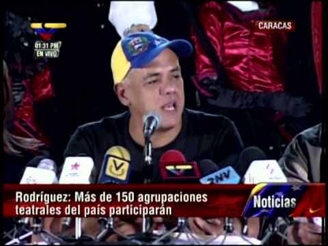 Jorge Rodríguez anuncia el Festival de Teatro de Caracas, que comienza este 22 de febrero