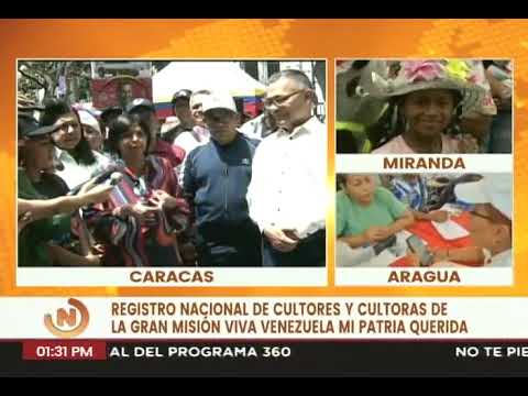 Delcy Rodríguez y Ernesto Villegas en el inicio del registro de la Gran Misión Viva Venezuela