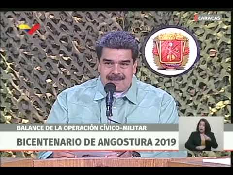 Maduro hace balance de ejercicios militares Bicentenario Angostura 2019