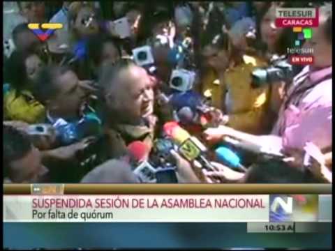 Diosdado Cabello sobre quorum en la Asamblea Nacional, 12 enero 2016
