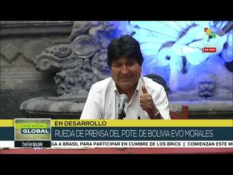 Evo Morales en rueda de prensa desde México, 13 noviembre de 2019