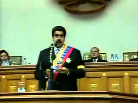 Primer discurso de Nicolás Maduro una vez juramentado como Presidente Encargado