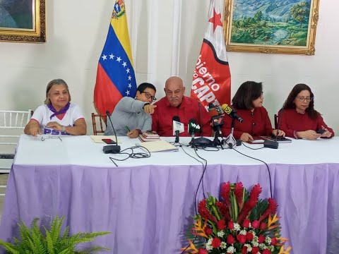 Rueda de prensa del gobierno venezolano sobre actividades por el mes de la Mujer 2020