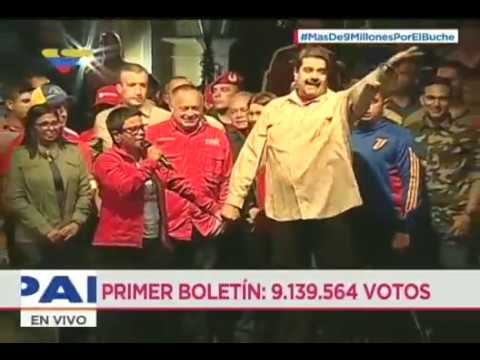Discurso de Nicolas Maduro tras victoria en elecciones municipales 2017