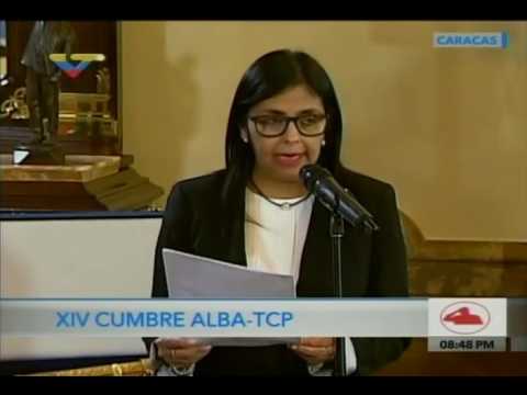 XIV Cumbre del ALBA: Maduro concluye cumbre, Delcy Rodríguez lee declaración final