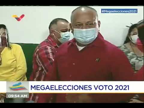 Diosdado Cabello vota y da declaraciones en Megaelecciones este 21 de noviembre y da mensaje a UE