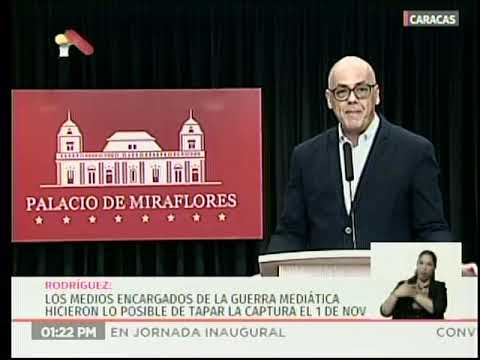 Jorge Rodríguez, rueda de prensa completa. Presenta testimonio de alias &quot;Vaquita&quot; (Los Rastrojos)