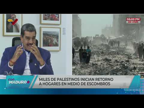 Maduro sobre retorno de palestinos a Gaza, 13 de octubre de 2025