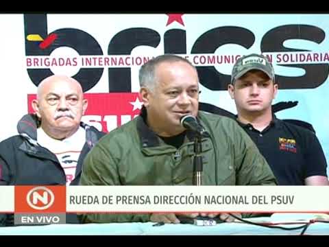 Diosdado Cabello, rueda de prensa del PSUV ante golpe de Estado contra Evo Morales